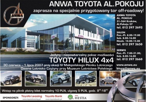 Plakat - impreza Toyota Hilux 4 x 4